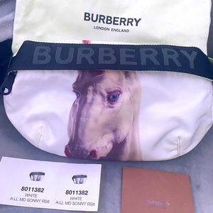 Burberry White Sonny Unicorn Belt Bag